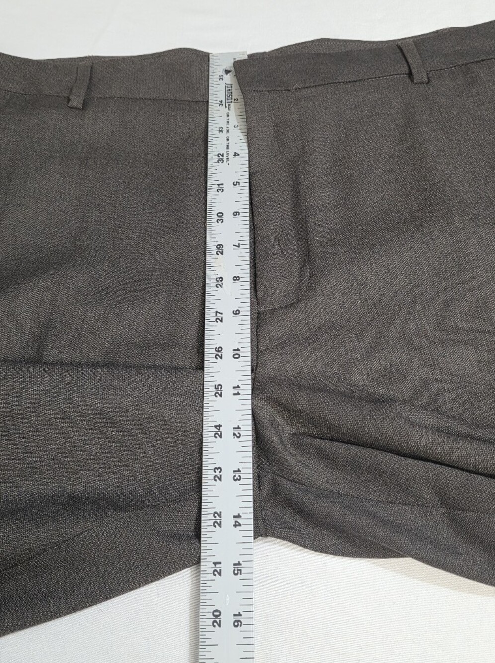 Van Heusen Straight Fit Flat Front Mens Size 40 X 32 Dress Pants in Brown - Picture 13 of 16